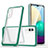 Coque Rebord Contour Silicone et Vitre Transparente Miroir Housse Etui MQ1 pour Samsung Galaxy A02 Vert