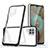 Coque Rebord Contour Silicone et Vitre Transparente Miroir Housse Etui MQ1 pour Samsung Galaxy A12 5G Noir
