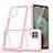 Coque Rebord Contour Silicone et Vitre Transparente Miroir Housse Etui MQ1 pour Samsung Galaxy A12 5G Or Rose