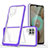 Coque Rebord Contour Silicone et Vitre Transparente Miroir Housse Etui MQ1 pour Samsung Galaxy A12 Violet