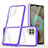 Coque Rebord Contour Silicone et Vitre Transparente Miroir Housse Etui MQ1 pour Samsung Galaxy M12 Violet