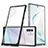 Coque Rebord Contour Silicone et Vitre Transparente Miroir Housse Etui MQ1 pour Samsung Galaxy Note 10 Plus 5G Noir