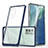 Coque Rebord Contour Silicone et Vitre Transparente Miroir Housse Etui MQ1 pour Samsung Galaxy Note 20 5G Bleu