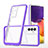 Coque Rebord Contour Silicone et Vitre Transparente Miroir Housse Etui MQ1 pour Samsung Galaxy Quantum2 5G Violet