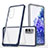 Coque Rebord Contour Silicone et Vitre Transparente Miroir Housse Etui MQ1 pour Samsung Galaxy S20 FE (2022) 5G Bleu