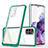 Coque Rebord Contour Silicone et Vitre Transparente Miroir Housse Etui MQ1 pour Samsung Galaxy S20 Plus 5G Vert