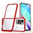 Coque Rebord Contour Silicone et Vitre Transparente Miroir Housse Etui MQ1 pour Xiaomi Redmi Note 11 4G (2021) Rouge