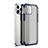 Coque Rebord Contour Silicone et Vitre Transparente Miroir Housse Etui pour Apple iPhone 12 Pro Max Bleu