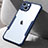 Coque Rebord Contour Silicone et Vitre Transparente Miroir Housse Etui pour Apple iPhone 13 Bleu