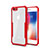 Coque Rebord Contour Silicone et Vitre Transparente Miroir Housse Etui pour Apple iPhone 6 Rouge