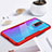 Coque Rebord Contour Silicone et Vitre Transparente Miroir Housse Etui pour Oppo R17 Pro Rouge