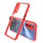 Coque Rebord Contour Silicone et Vitre Transparente Miroir Housse Etui pour Realme 7 Rouge