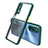 Coque Rebord Contour Silicone et Vitre Transparente Miroir Housse Etui pour Realme 7 Vert Nuit