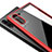 Coque Rebord Contour Silicone et Vitre Transparente Miroir Housse Etui pour Samsung Galaxy Note 10 5G Rouge