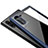 Coque Rebord Contour Silicone et Vitre Transparente Miroir Housse Etui pour Samsung Galaxy Note 10 Bleu