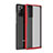 Coque Rebord Contour Silicone et Vitre Transparente Miroir Housse Etui pour Samsung Galaxy Note 20 5G Rouge