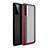 Coque Rebord Contour Silicone et Vitre Transparente Miroir Housse Etui pour Samsung Galaxy S20 FE 4G Rouge