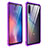 Coque Rebord Contour Silicone et Vitre Transparente Miroir Housse Etui pour Xiaomi Mi 9 Lite Violet