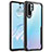 Coque Rebord Contour Silicone et Vitre Transparente Miroir Housse Etui Z02 pour Huawei P30 Pro New Edition Noir