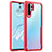 Coque Rebord Contour Silicone et Vitre Transparente Miroir Housse Etui Z02 pour Huawei P30 Pro New Edition Rouge