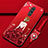 Coque Silicone Dos de Fille Souple Couleur Unie Etui Housse H01 pour Huawei Mate 20 Lite Rouge