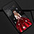 Coque Silicone Dos de Fille Souple Couleur Unie Etui Housse K01 pour Samsung Galaxy S10 5G Rouge et Noir