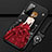 Coque Silicone Dos de Fille Souple Couleur Unie Etui Housse pour Huawei Honor Play4 5G Rouge et Noir