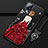 Coque Silicone Dos de Fille Souple Couleur Unie Etui Housse pour Oppo A72 5G Rouge et Noir