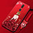 Coque Silicone Dos de Fille Souple Couleur Unie Etui Housse pour Oppo A9 Rouge