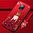 Coque Silicone Dos de Fille Souple Couleur Unie Etui Housse pour Xiaomi Redmi 10X Pro 5G Rouge