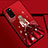 Coque Silicone Dos de Fille Souple Couleur Unie Etui Housse S01 pour Huawei Honor V30 Pro 5G Vin Rouge