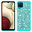 Coque Silicone et Plastique Housse Etui Protection Integrale 360 Degres Bling-Bling JX1 pour Samsung Galaxy A12 5G Cyan