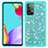 Coque Silicone et Plastique Housse Etui Protection Integrale 360 Degres Bling-Bling JX1 pour Samsung Galaxy A52 5G Cyan