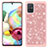 Coque Silicone et Plastique Housse Etui Protection Integrale 360 Degres Bling-Bling JX1 pour Samsung Galaxy A71 4G A715 Or Rose