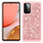 Coque Silicone et Plastique Housse Etui Protection Integrale 360 Degres Bling-Bling JX1 pour Samsung Galaxy A72 4G Or Rose