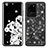 Coque Silicone et Plastique Housse Etui Protection Integrale 360 Degres Bling-Bling JX1 pour Samsung Galaxy S20 Ultra 5G Noir