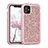 Coque Silicone et Plastique Housse Etui Protection Integrale 360 Degres Bling-Bling pour Apple iPhone 11 Or Rose