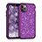 Coque Silicone et Plastique Housse Etui Protection Integrale 360 Degres Bling-Bling pour Apple iPhone 11 Pro Violet