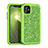 Coque Silicone et Plastique Housse Etui Protection Integrale 360 Degres Bling-Bling pour Apple iPhone 11 Vert