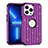 Coque Silicone et Plastique Housse Etui Protection Integrale 360 Degres Bling-Bling pour Apple iPhone 13 Pro Max Violet