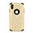 Coque Silicone et Plastique Housse Etui Protection Integrale 360 Degres Bling-Bling pour Apple iPhone X Or et Noir