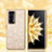 Coque Silicone et Plastique Housse Etui Protection Integrale 360 Degres Bling-Bling pour Huawei Honor Magic V2 5G Or