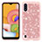 Coque Silicone et Plastique Housse Etui Protection Integrale 360 Degres Bling-Bling pour Samsung Galaxy A01 SM-A015 Or Rose