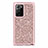 Coque Silicone et Plastique Housse Etui Protection Integrale 360 Degres Bling-Bling pour Samsung Galaxy Note 20 Ultra 5G Or Rose