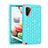 Coque Silicone et Plastique Housse Etui Protection Integrale 360 Degres Bling-Bling U01 pour Samsung Galaxy Note 10 5G Cyan