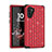 Coque Silicone et Plastique Housse Etui Protection Integrale 360 Degres Bling-Bling U01 pour Samsung Galaxy Note 10 Rouge