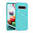 Coque Silicone et Plastique Housse Etui Protection Integrale 360 Degres Bling-Bling U01 pour Samsung Galaxy S10 5G Cyan