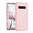 Coque Silicone et Plastique Housse Etui Protection Integrale 360 Degres Bling-Bling U01 pour Samsung Galaxy S10 Or Rose