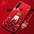 Coque Silicone Fleurs Souple Couleur Unie Etui Housse K01 pour Xiaomi Redmi Note 8 (2021) Rouge