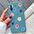 Coque Silicone Fleurs Souple Couleur Unie Etui Housse K07 pour Xiaomi Mi A3 Bleu